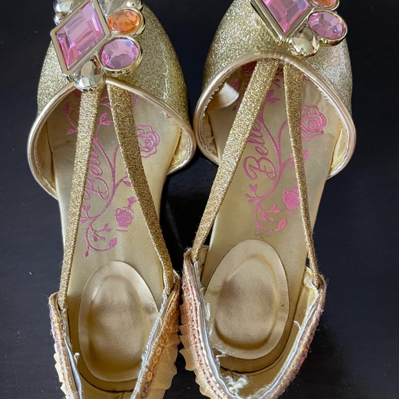 Disney princess Belle costume shoes toddler girl yellow size toddler 9/10 - Picture 2 of 3